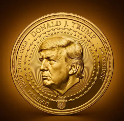 Trump Digital Gold meme coin artwork