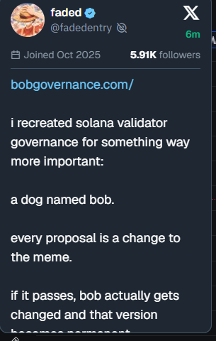 The Governance Bob announcement post