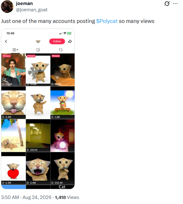 Accounts posting the character