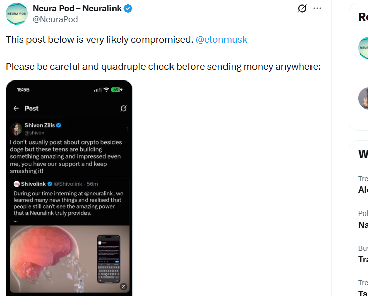 Neura Pod compromise warning
