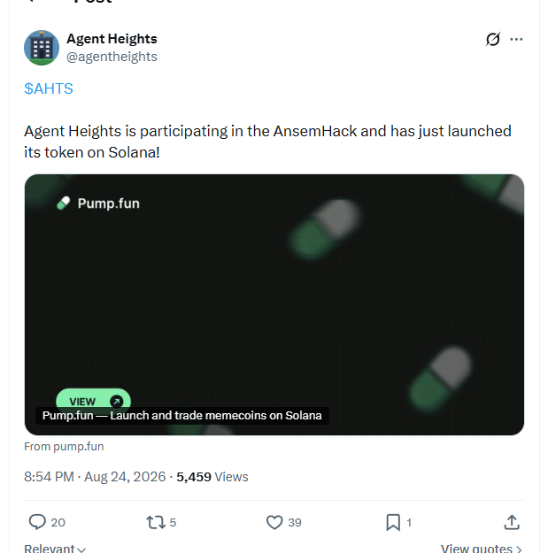 The launch announcement