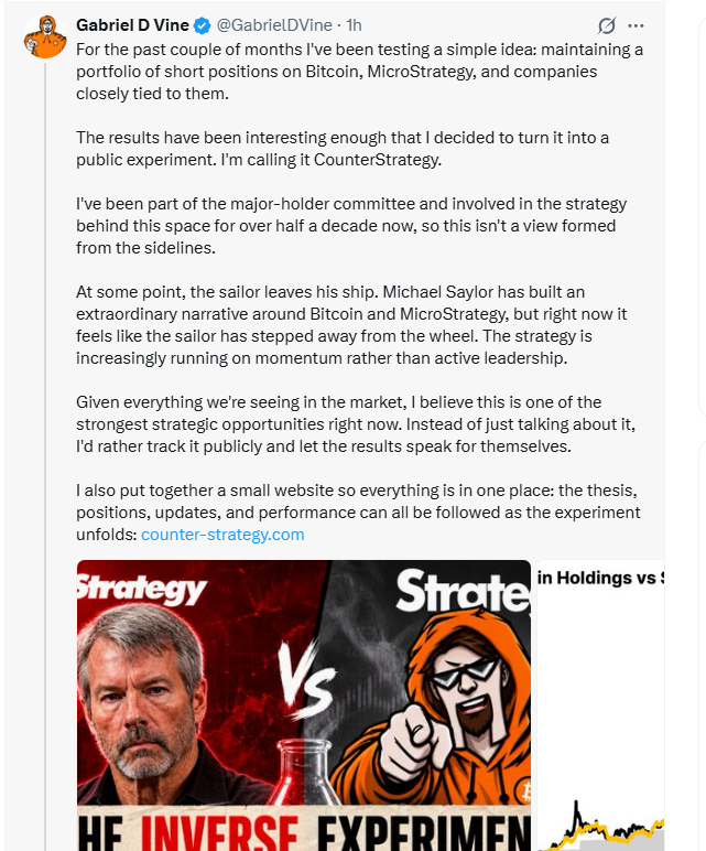 The announcement post describing the CounterStrategy experiment